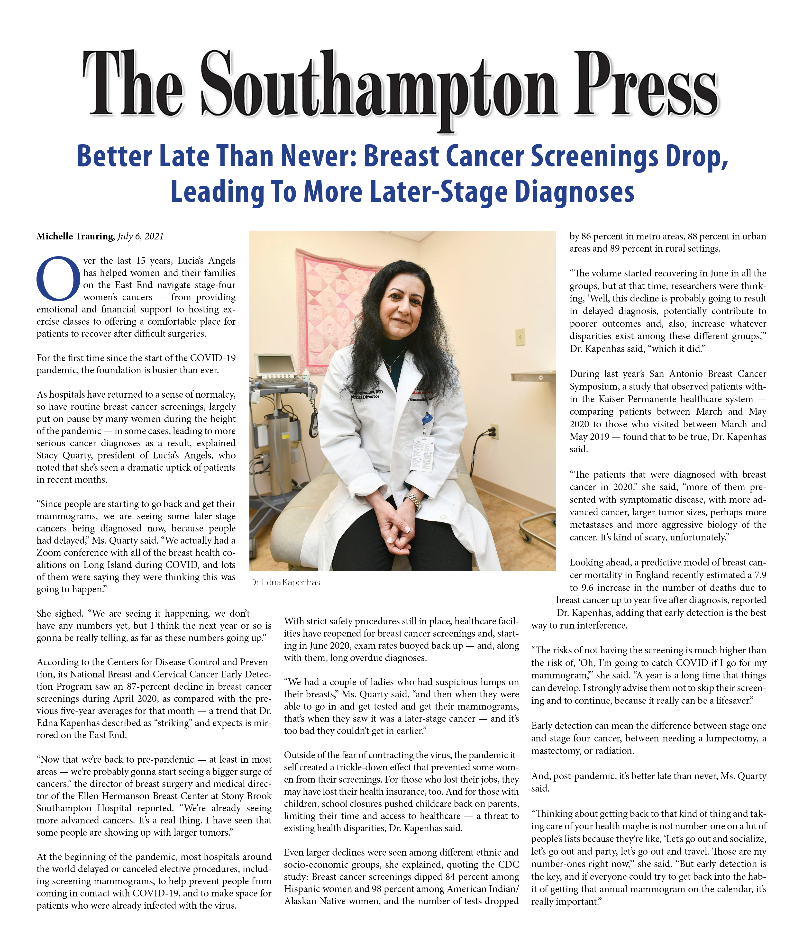 The Southampton Press Article