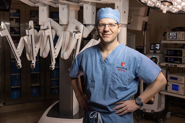 Dr. Spaniolas with our da Vinci Xi surgical robot