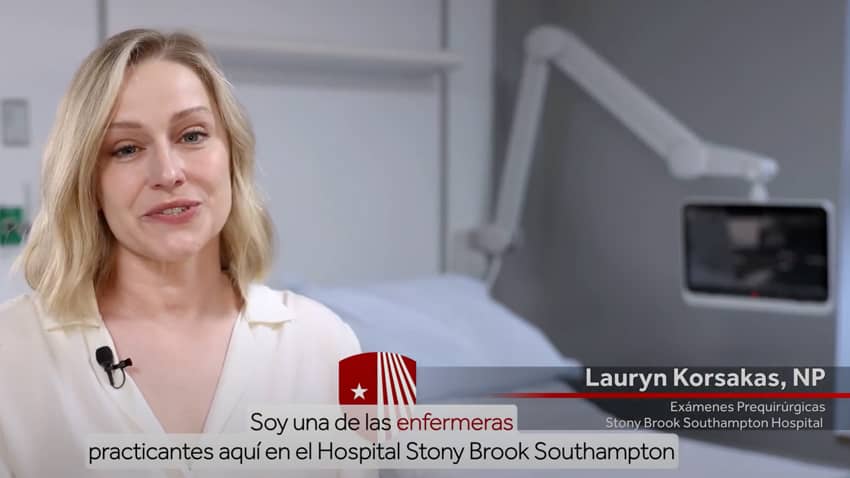 Nurse speaking about pre-surgical testing