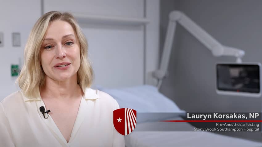 Nurse speaking about pre-surgical testing